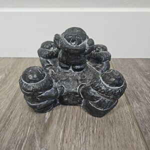 Vintage Wolf Original Hand Carved Cast Sculpture Eskimo Inuit Kids Blanket Toss